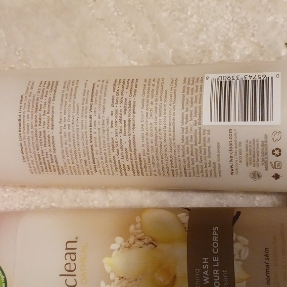 Live Clean Vanilla Oatmeal Body Wash. 17 fl oz. NWOT. - Picture 5 of 7